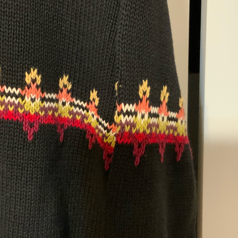 Black Floral Cardigan Sweater - Picture 4 of 8